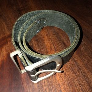 Black leather belt